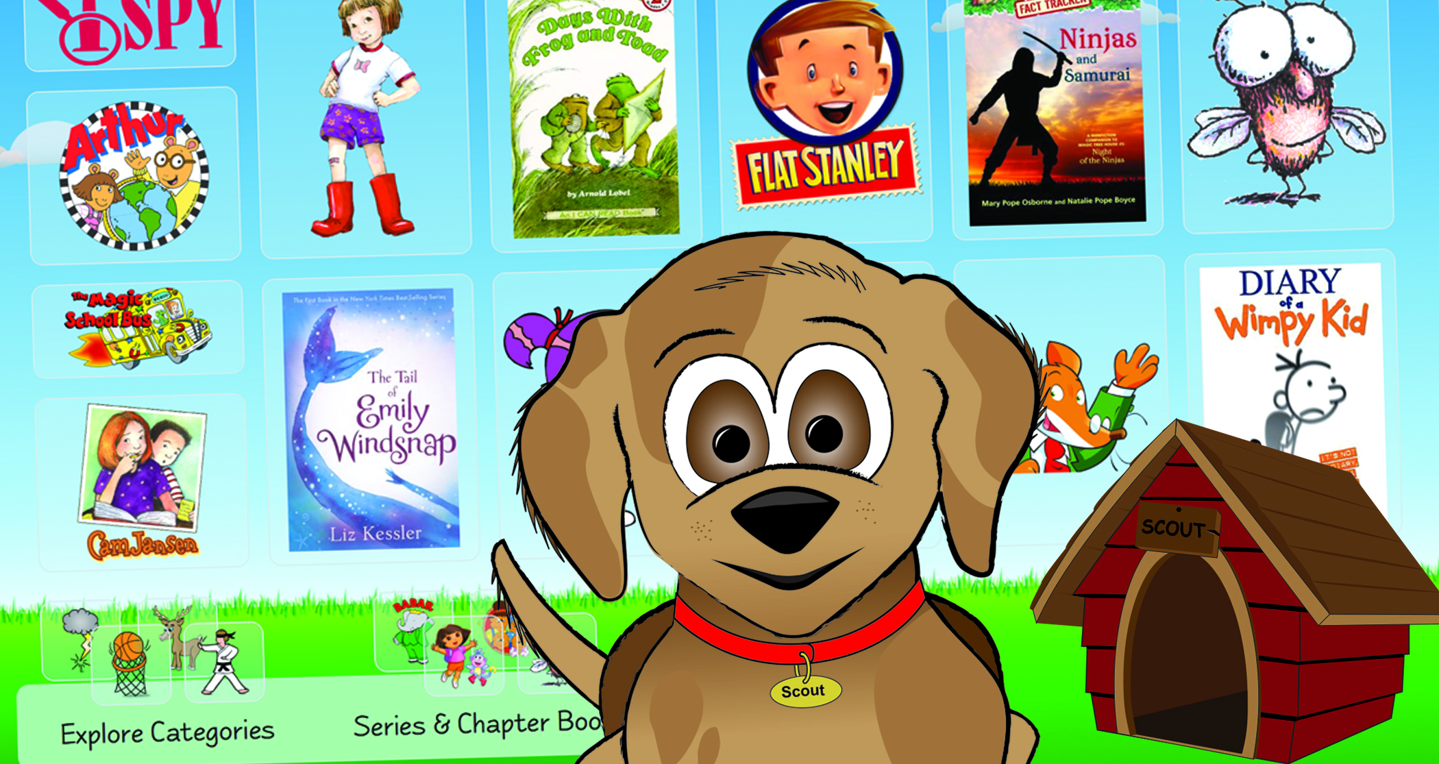 Kid's Catalog with scout the dog