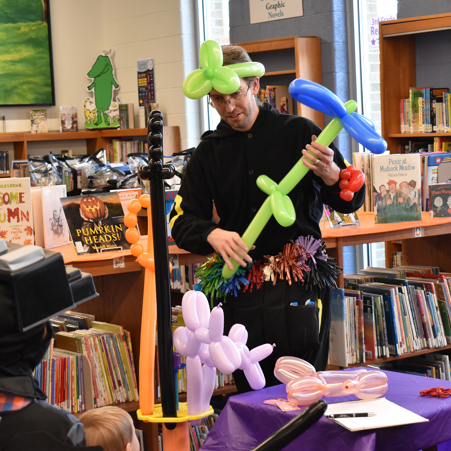 Mr. Greg making Balloon Animals