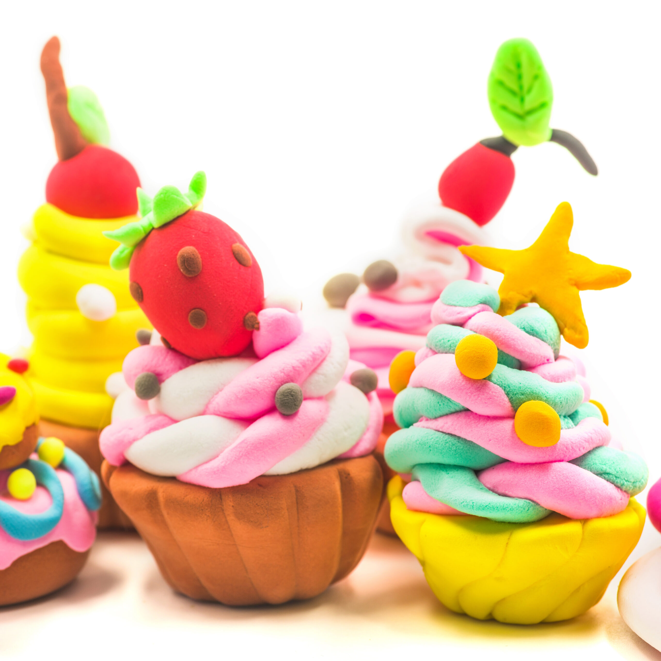 Clay creations to look like cupcakes