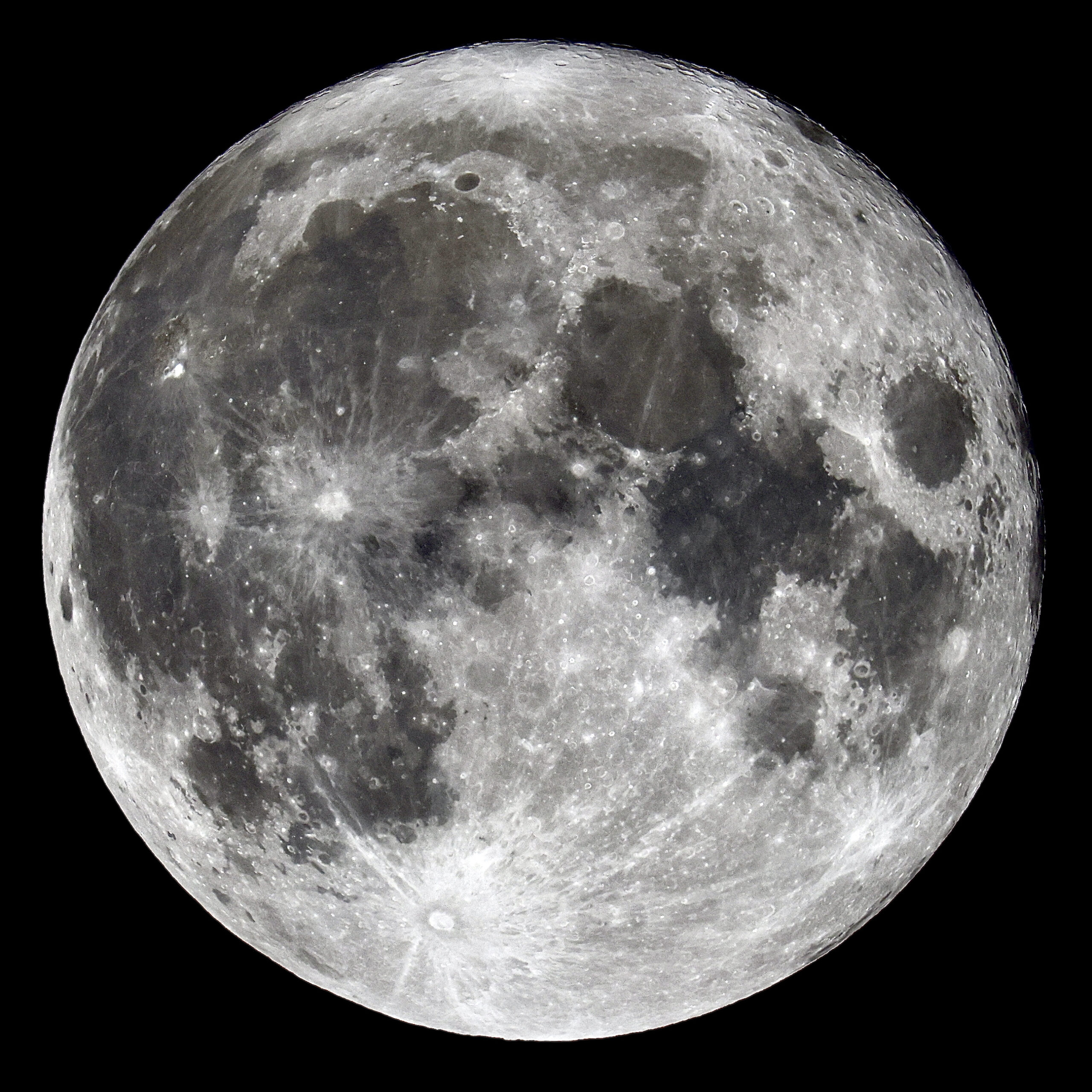Detailed closeup of the moon