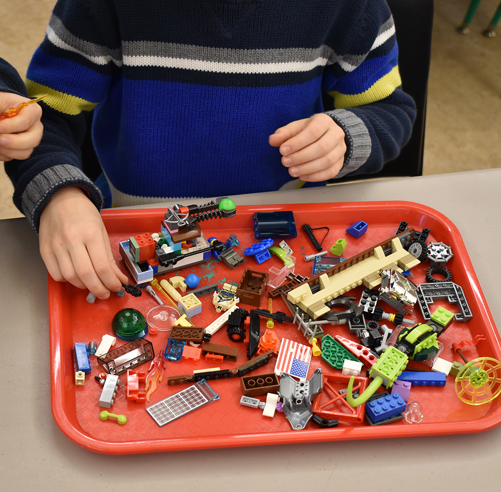 Tray of Legos