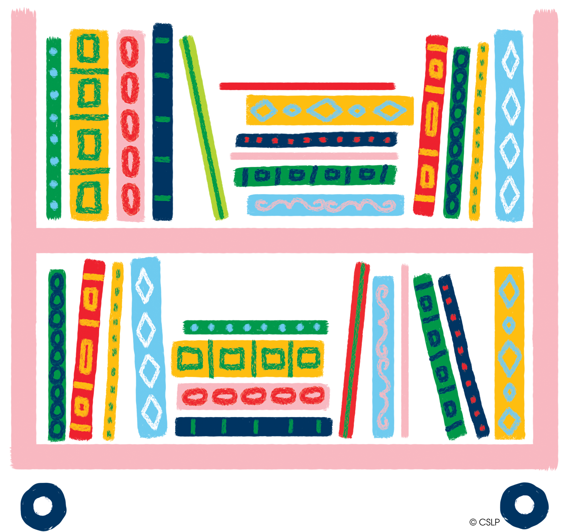 CSLP_2025_Bookcart Colorful cartoon book cart