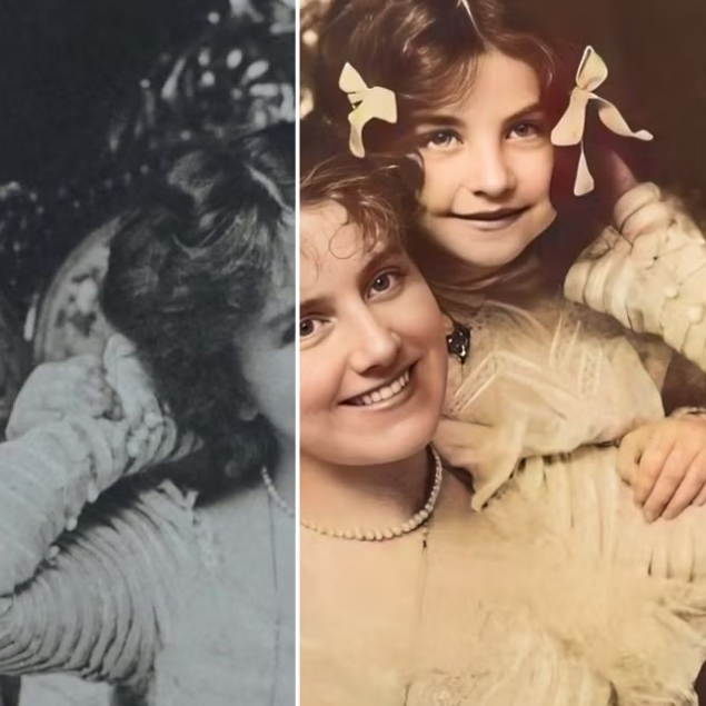 Old photo restoration before and after
