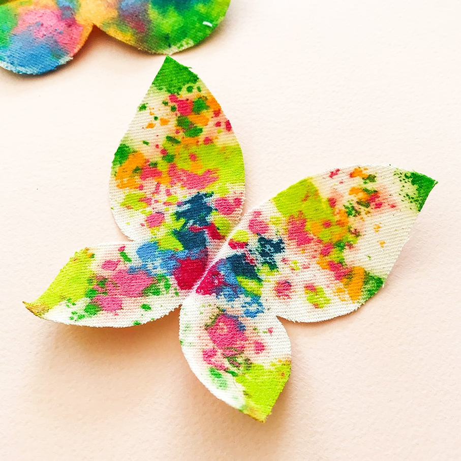 Melted crayon butterfly craft