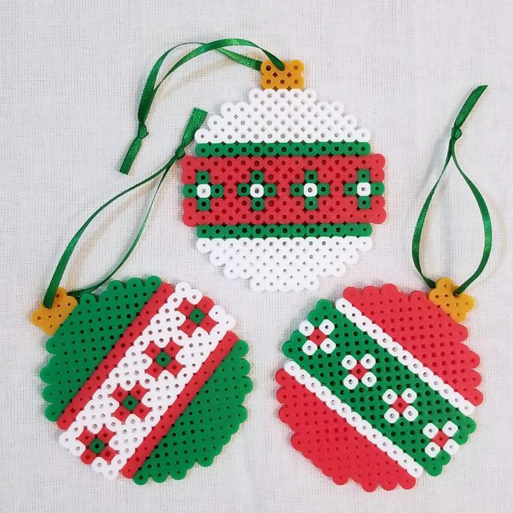 Perler bead ornaments
