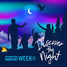 starry night with outlines of people