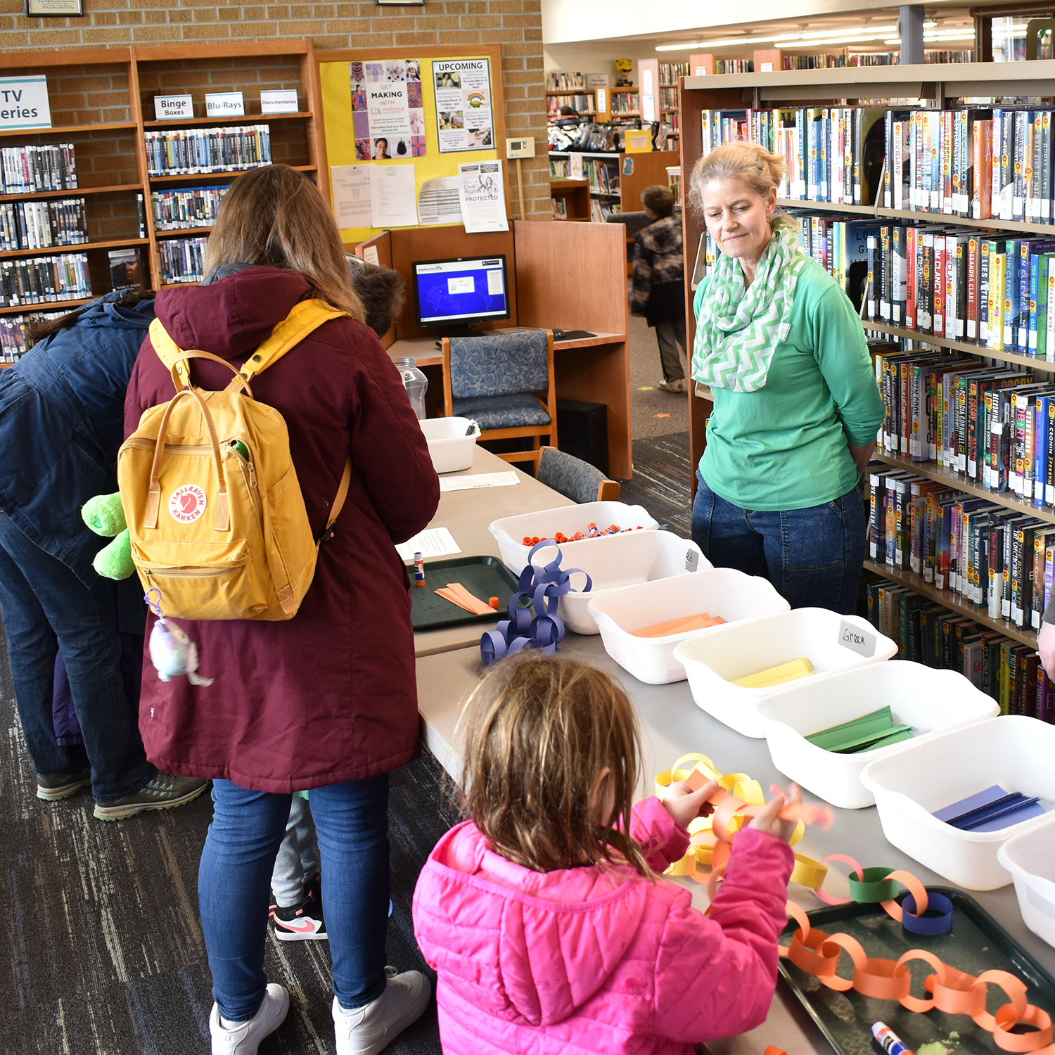 Rainbow crafts at St. Patrick's Day party