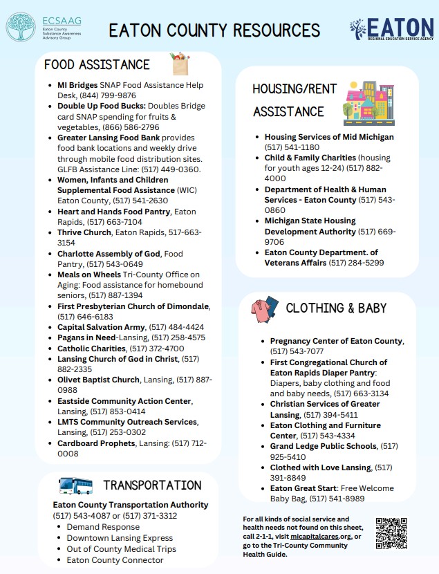 Eaton County Resources for food and housing 