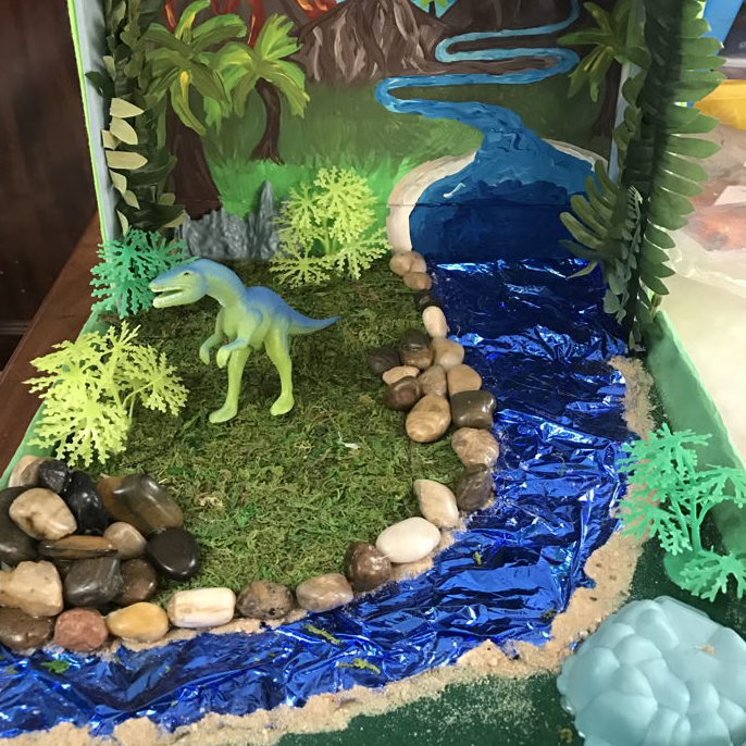 Dinosaur diorama