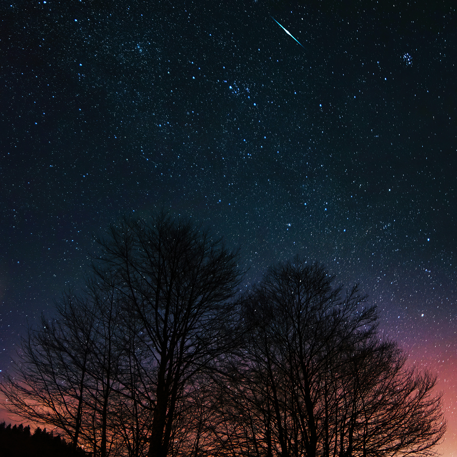 Dark sky with stars