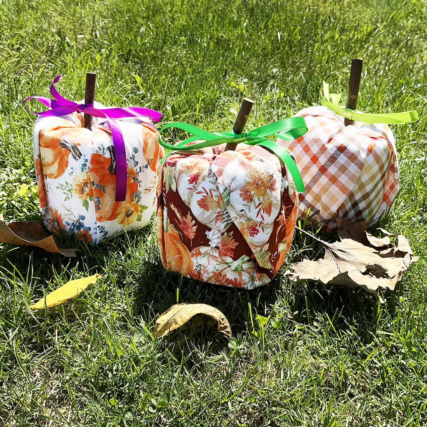 No-sew pumpkins