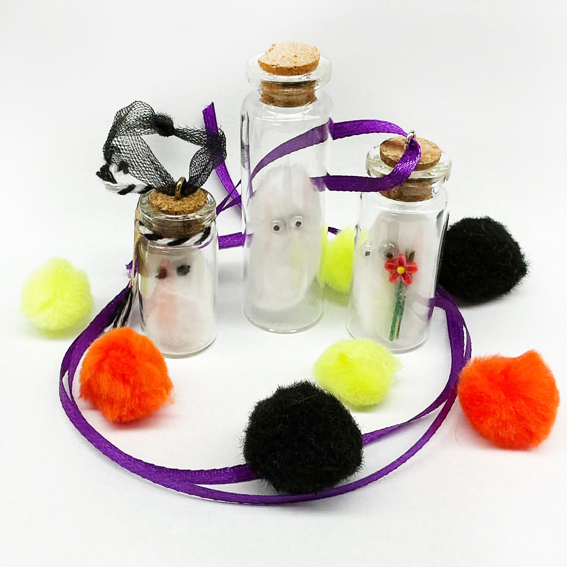 Ghost in a jar necklace