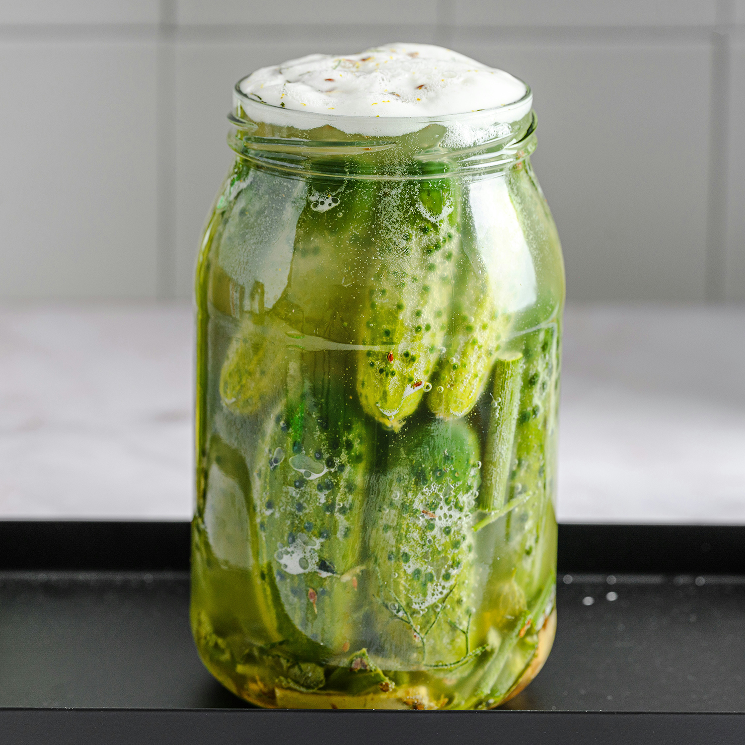 Pickles in a jar